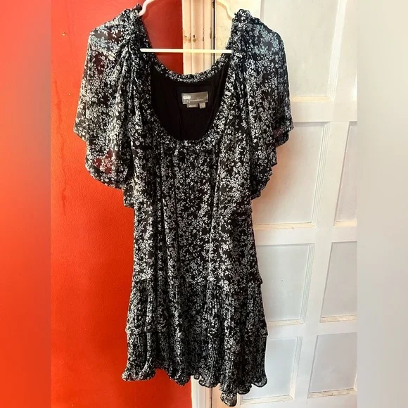 Anthropologie Short-Sleeve Keyhole Swing Tunic Mini Dress - Picture 14 of 15